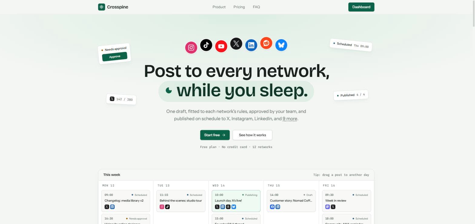 Crosspine – Publish Once, Everywhere hero