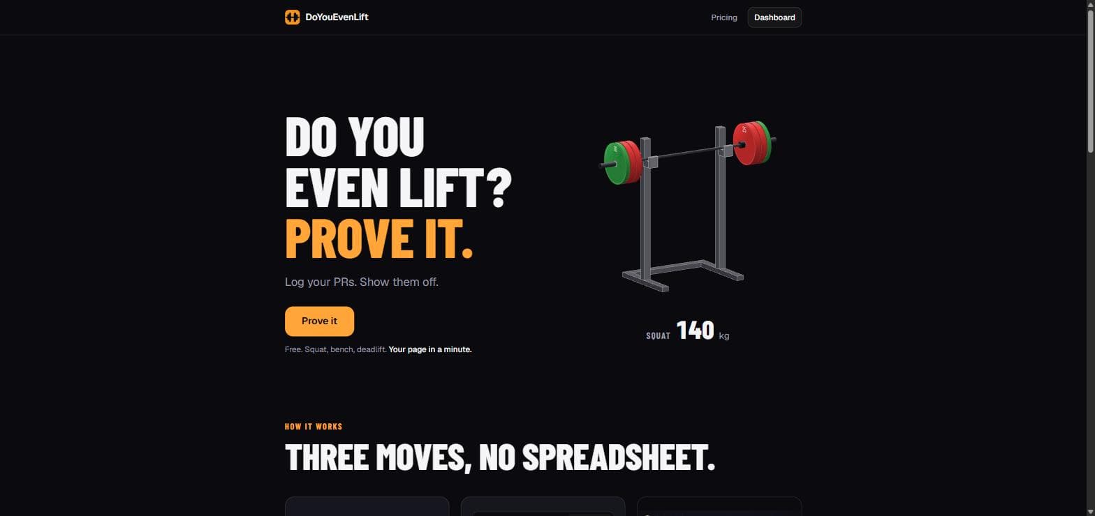 DoYouEvenLift – Log Your PRs, Show Them Off screenshot